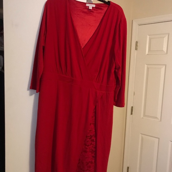 Beautiful red dress - NY&Co size 18 - Picture 2 of 4